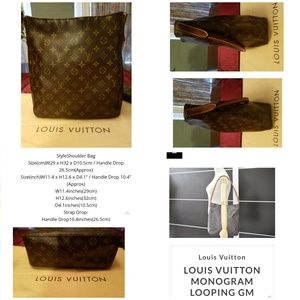 Authentic Louis Vuitton GM Looping Bag